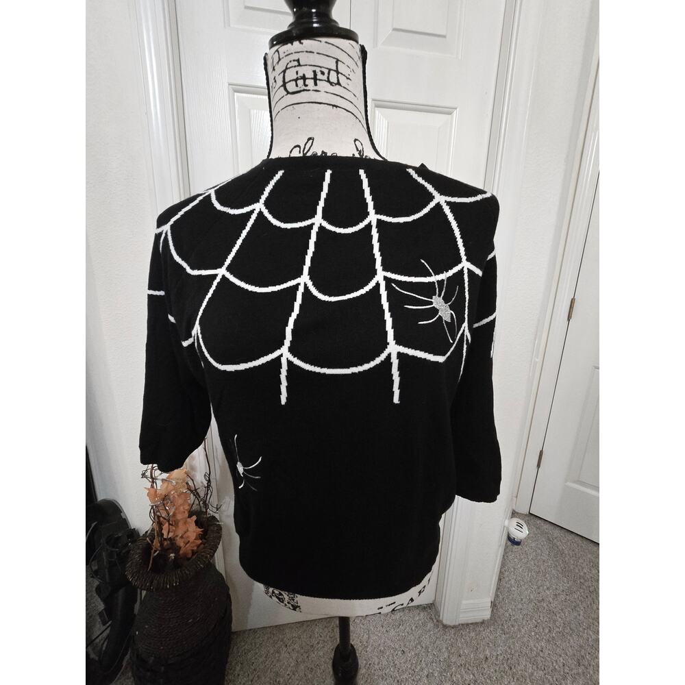Voodoo Vixen 3/4 Length Spiderweb Sweater Size M NWT